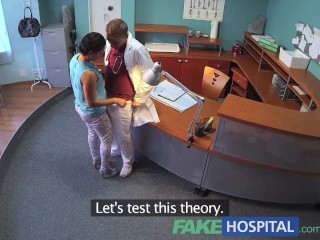 Пациент FakeHospital подслушивает, как доктор трахает медсестру, а затем трахает его тоже