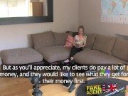 Preview 3 of FakeAgentUK Naughty petite Brit has hot sex on casting couch