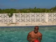 Preview 2 of South Beach slut fucked by black dick by the pool