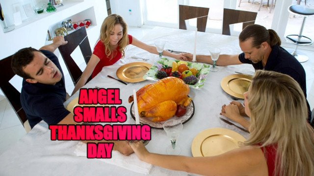 Sultry blonde step-sister indulges in an erotic encounter with her brother during a heated Thanksgiving dinner. Featuring big cock, hardcore sex, and a steamy cumshot.