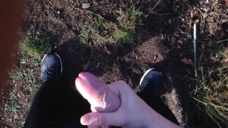Jerking My Dick And Cumming In Public High Definition