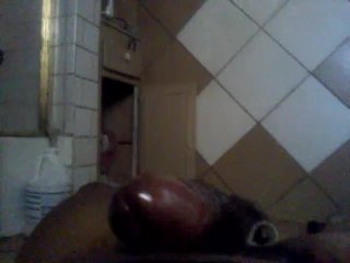 stroking my huge cock