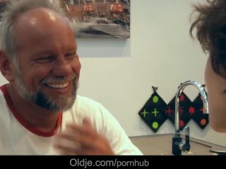 Pervert old geezer Attilla is fucking debauched babe Lily Labeau screenshot number 2
