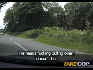 Fake Cop Boy racer gets involved in outdoor threesome screenshot number 1