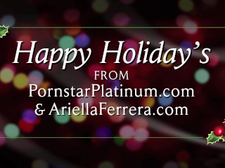 Ariella Ferrera gives Happy Holidays POV Blowjob