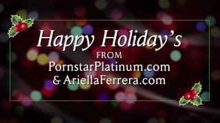 Ariella Ferrera gives happy holidays POV blowjob