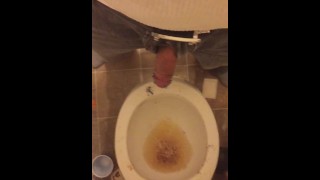 Just me pissing showing off my hot pierced cock