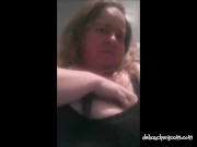 Preview 3 of WATCH Hungry BIG TITTIE BBW HOG EATing Messy Cheeseburger