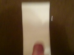 Solo wank on tissue