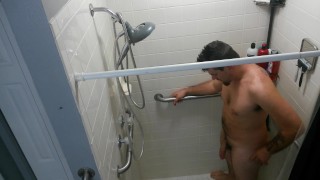 Half Hard Dick In The Shower In The Morning