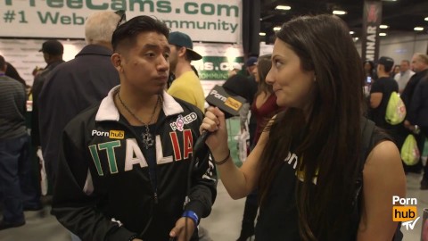 Diamond Kitty & Burke Tyler at eXXXotica 2015 with Pornhub Aria PornhubTV