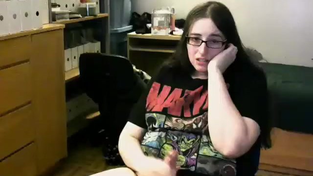 BoringKate Stroke's her Girl Cock and Flashes her Tits