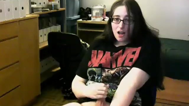 BoringKate Stroke's her Girl Cock and Flashes her Tits