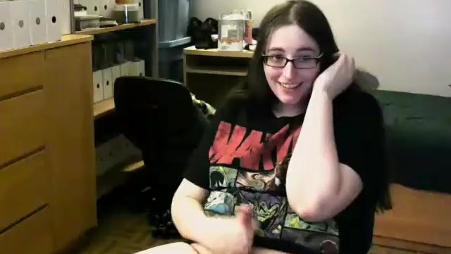 BoringKate Stroke's her Girl Cock and Flashes her Tits