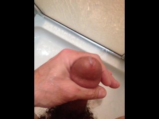 solo male, shower, hard cock, point of view