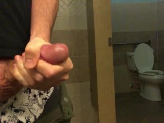 masturbate, solo male, masturbation, restroom