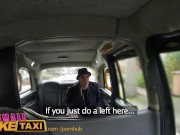 Preview 1 of FemaleFakeTaxi Runaway passenger restrained by dominant blonde driver