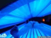 Preview 5 of teen latina gets caught rubbing her clit while using a tanning bed