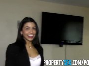 Preview 1 of PropertySex - Sexy Latina agent cheers up client with squirting pussy sex