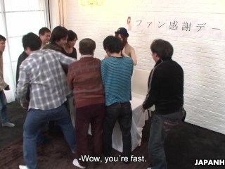 Asian bitch getting her_wet pussy painted on