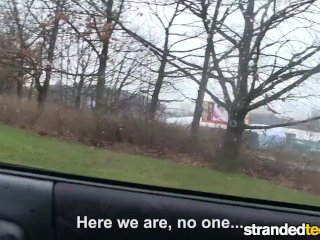 StrandedTeens - Sexy teen_sucks some dick for lift