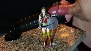 Gal Gadot's Fleshlight Fuck Cum On Wonder Woman Figurine Multiple Cumshots