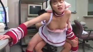 Asian bitch getting fucked from the back doggy style