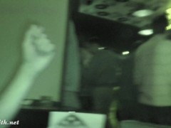 Bottomless at bar. Jeny Smith