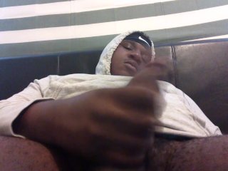 Teen strokes BBC until he cums