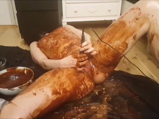 Making Myselfinto a Birthday Cake_with Chocolate and Candles