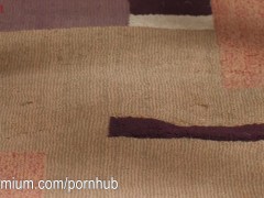 Arial Rose gets down on the floor and fingers herself