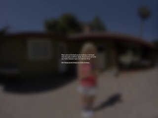 Wankz VR - Flat chested teen with knee high socks rides a fat cock in VR screenshot number 0