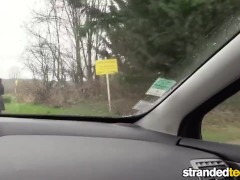 Video StrandedTeens - Stranded Frenchie Fucks in the Car