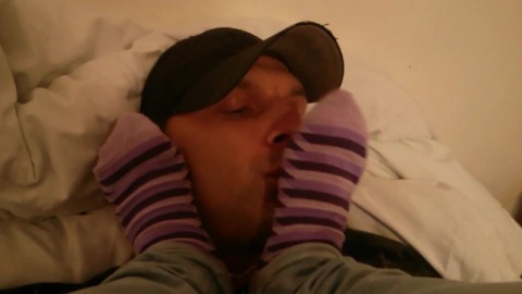 Sniff to my stinky socks and feet