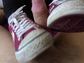 Shoejob by Converse Star Players with Cum