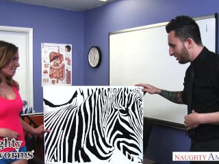 Hornycollege chick Tiff Bannister fucks her art teacher - Naughty America