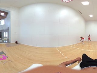 VR Bangers-[360°VR] DILLION and PRISTINE SCISSORING after NAKED Racquetbal screenshot number 1