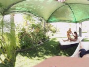 Preview 1 of VR Bangers - [360°VR] Alix and Nadia suck and ride white cock by the pool