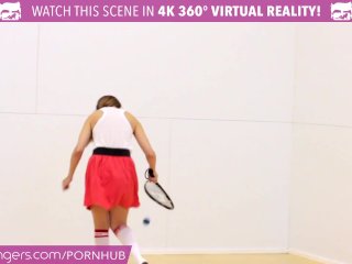 VR Bangers - DILLION and PRISTINE SCISSORING after NAKED Racquetbal screenshot number 0