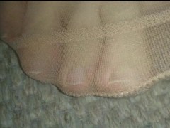 My Horny Nylon Feet at the Ground