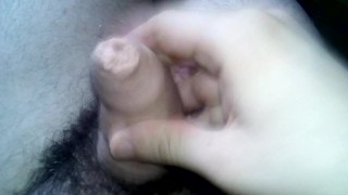 Hairy Uncircumcised Dick Masturbation