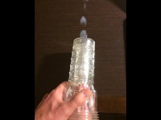 Double cumshots after a Fleshlight Ice fuck