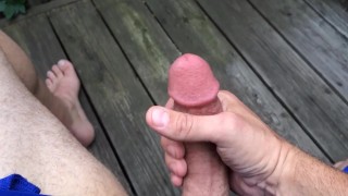 Jerking Off Onto The Patio Outside