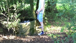 pissing in a public water tank