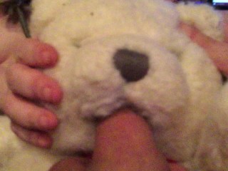 Plushie Furry Hardcore Teddy Bear Blow Job - Woman gives Man a Kinky Stuffed Animal Humping