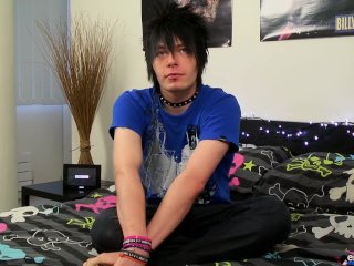 Horny emo going hard on his dick