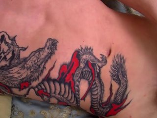 Emo guy masturbates in his bed