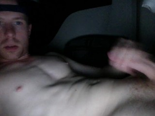 big_load in car! wearing baseball_cap