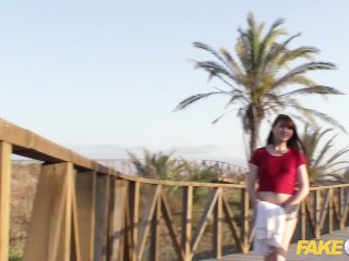 Fake Cop Cute Teen fucks a policeman on a nudist beach screenshot number 1