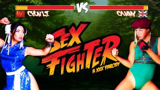 Sex Fighter: Chun Li vs. Cammy (XXX Parody) - Brazzers